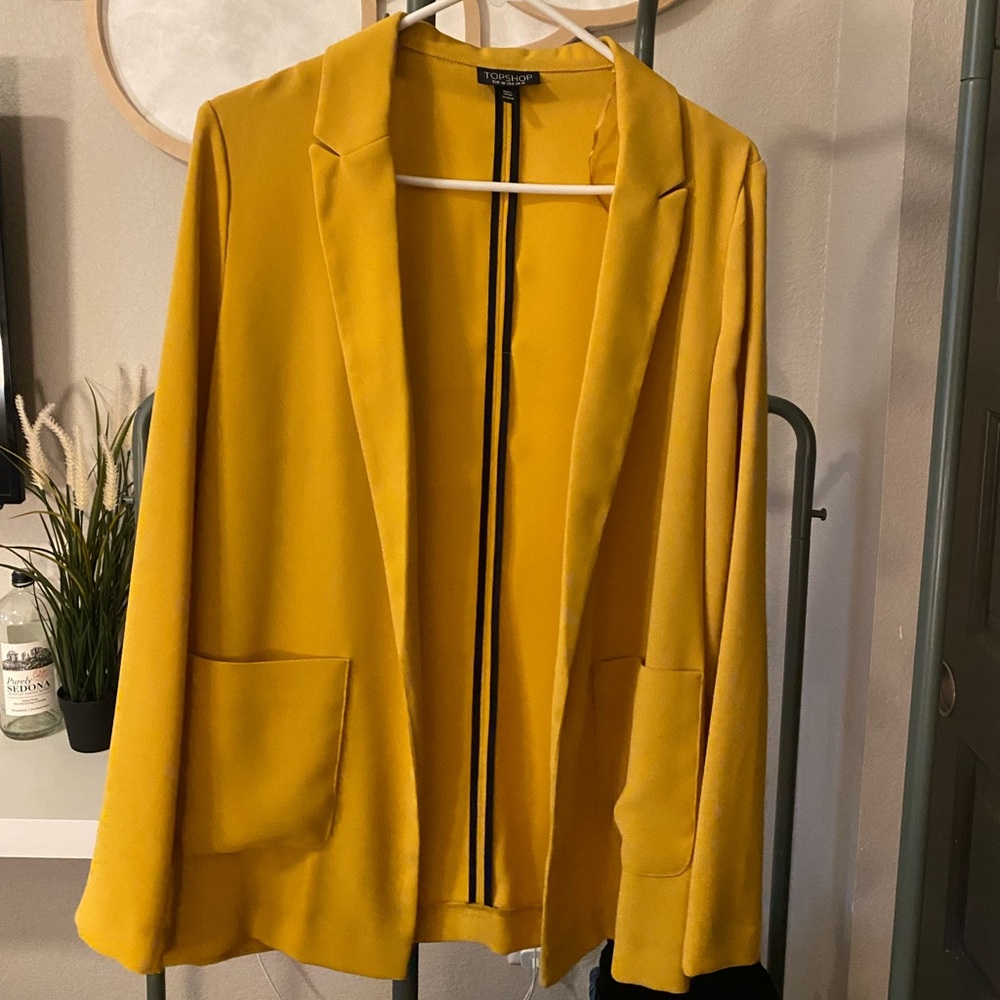 Mustard Yellow Topshop Blazer